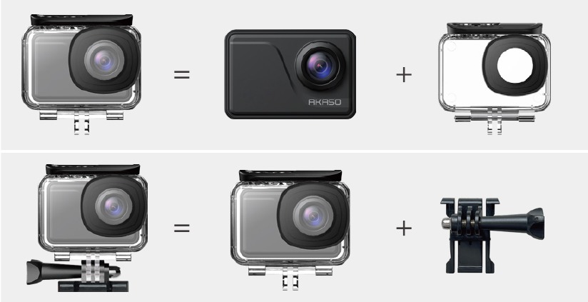 AKASO - V50 Pro SE - Seadme paigaldamine Seadme paigaldamine