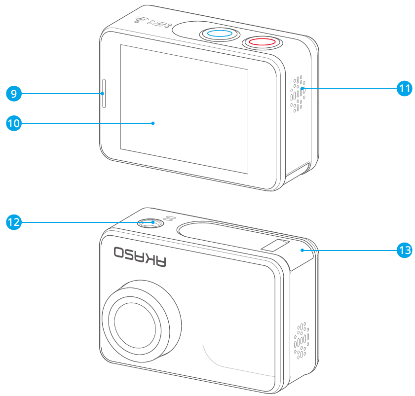 AKASO - V50 Pro SE - Seadme osad - osa 2 Seadme osad - osa 2