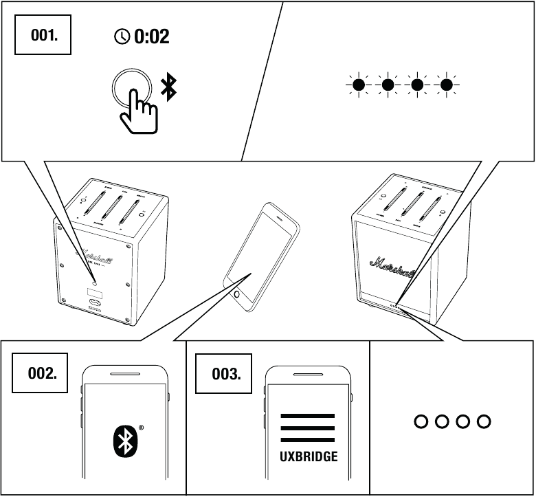 Marshall - Uxbridge Voice with the Google Assistant - CONNECTING VIA BLUETOOTH CONNECTING VIA BLUETOOTH