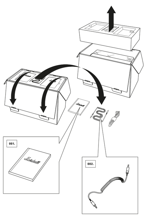 Marshall - Kilburn - ZAWARTOŚĆ PUDEŁKA - Krok 1 ZAWARTOŚĆ PUDEŁKA - Krok 1
