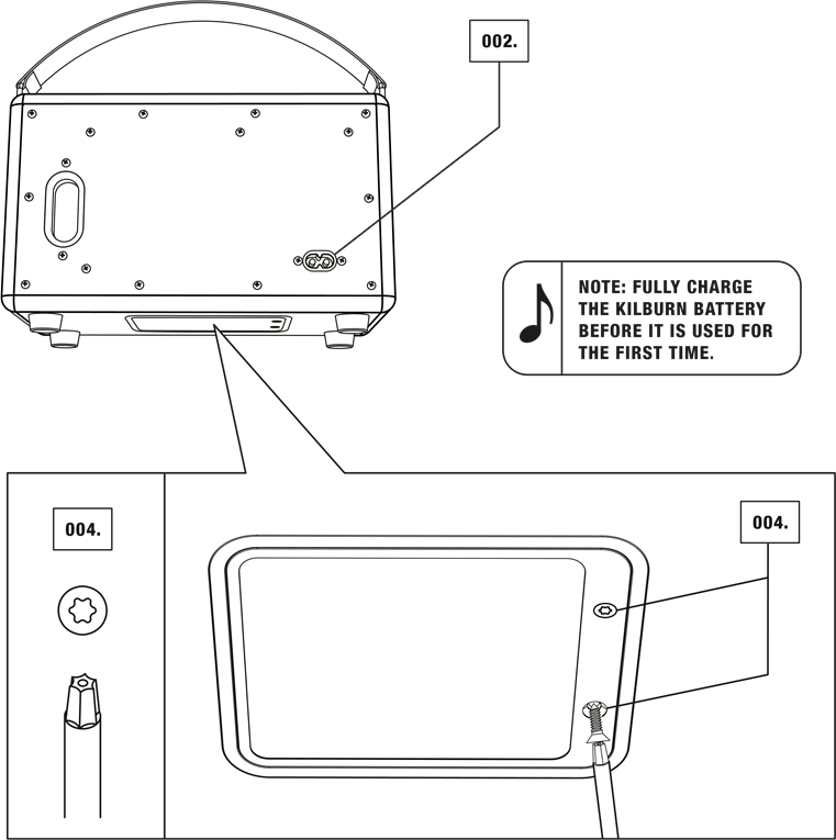 Marshall - Kilburn - WYMIANA WEWNĘTRZNEJ BATERII - Krok 1 WYMIANA WEWNĘTRZNEJ BATERII - Krok 1