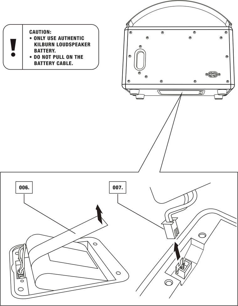 Marshall - Kilburn - WYMIANA WEWNĘTRZNEJ BATERII - Krok 2 WYMIANA WEWNĘTRZNEJ BATERII - Krok 2