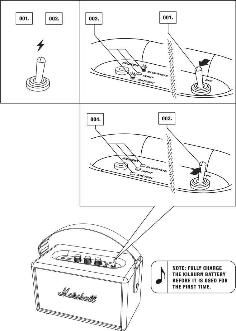 Marshall - Kilburn - WŁĄCZANIE/WYŁĄCZANIE ZASILANIA WŁĄCZANIE/WYŁĄCZANIE ZASILANIA
