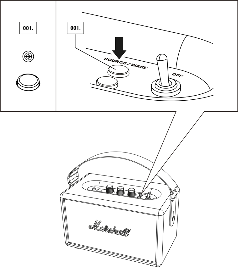 Marshall - Kilburn - WZBUDZANIE - ZASILANIE BATERYJNE WZBUDZANIE - ZASILANIE BATERYJNE