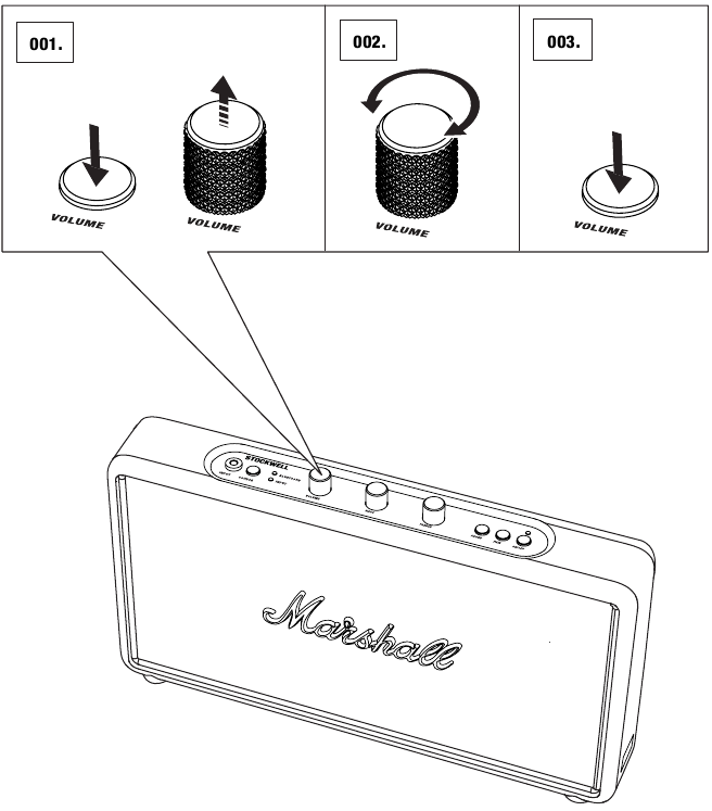 Marshall - Stockwell - Adjusting the sound - Step 1 Adjusting the sound - Step 1