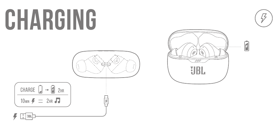 JBL - Harman Vibe Beam - POLNJENJE POLNJENJE