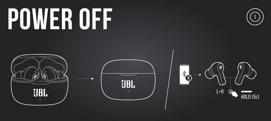 JBL - Harman Vibe 200TWS - DESLIGAR DESLIGAR