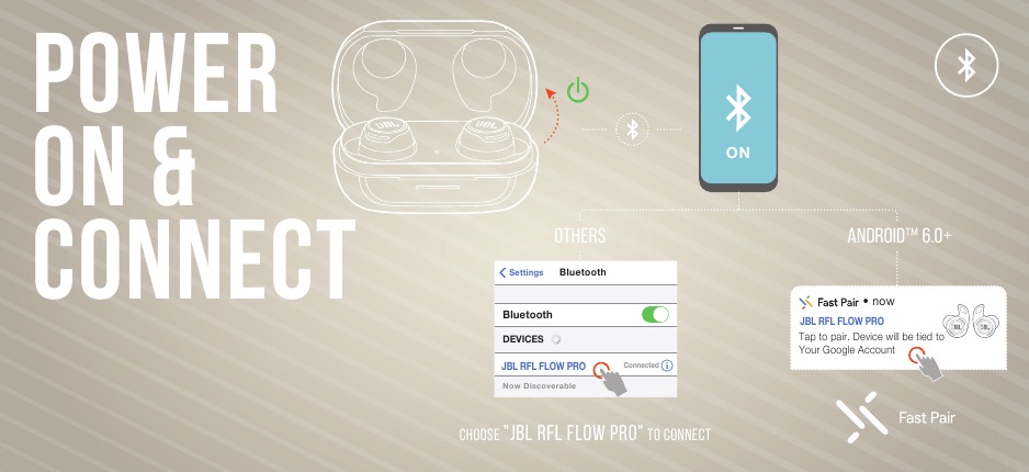 JBL - Harman Reflect Flow Pro - LIGAR E CONECTAR LIGAR E CONECTAR