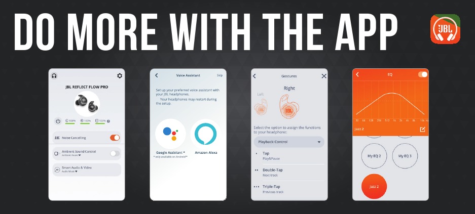 JBL - Harman Reflect Flow Pro - USANDO O APP USANDO O APP