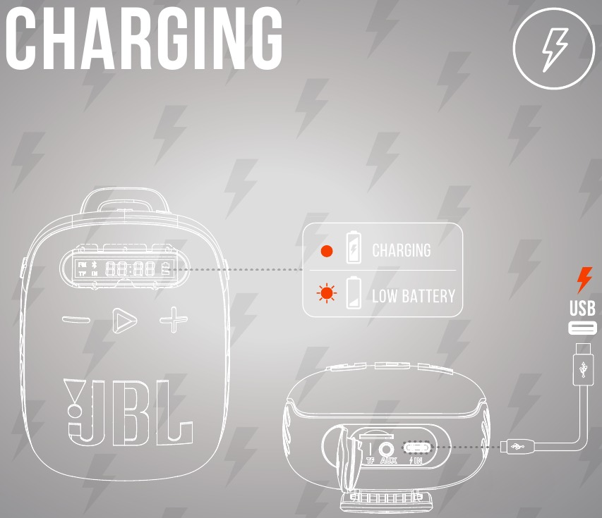 JBL - Harman WIND3 - Ładowanie Ładowanie
