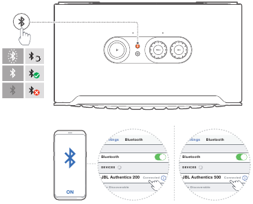 JBL - Authentics 200 - Połącz się z urządzeniem Bluetooth Połącz się z urządzeniem Bluetooth