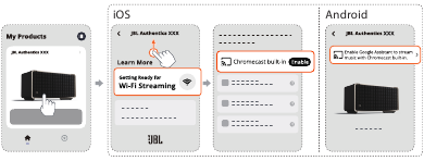 JBL - Authentics 200 - Odtwarzanie za pomocą wbudowanego Chromecasta Odtwarzanie za pomocą wbudowanego Chromecasta