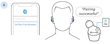 Sennheiser - CX Plus True Wireless - Kulaklıkları bir Bluetooth cihazıyla eşleştirme - Adım 2 Kulaklıkları bir Bluetooth cihazıyla eşleştirme - Adım 2