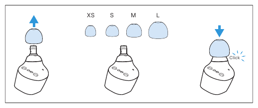 Sennheiser - CX 400BT True Wireless - Replacing the ear adapters Replacing the ear adapters