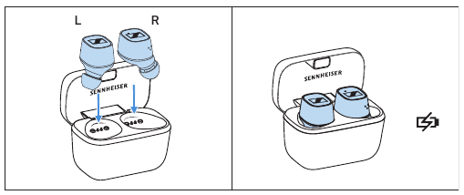 Sennheiser - CX 400BT True Wireless - Switching the earphones off Switching the earphones off