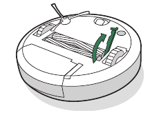Presionar la pestaña de liberación del marco del cepillo