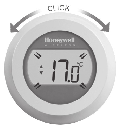 Honeywell - Y87RF - Xona haroratini sozlash - 1-qadam Xona haroratini sozlash - 1-qadam