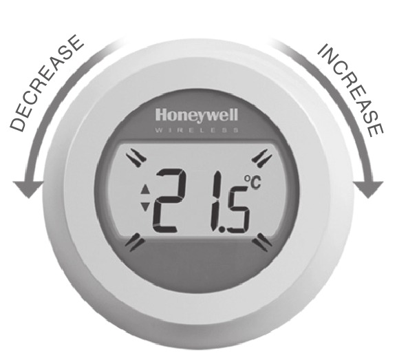 Honeywell - Y87RF - Xona haroratini sozlash - 2-qadam Xona haroratini sozlash - 2-qadam