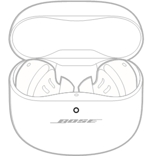 Bose - QuietComfort Ultra Earbuds - LAADIMISKORPUSE AKU TASEME KONTROLLIMINE LAADIMISKORPUSE AKU TASEME KONTROLLIMINE