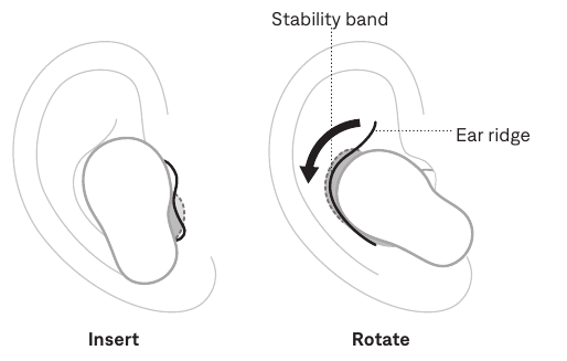 Bose - QuietComfort Ultra Earbuds - PAIGALDAGE KÕRVAKLAPID - Samm 2 PAIGALDAGE KÕRVAKLAPID - Samm 2