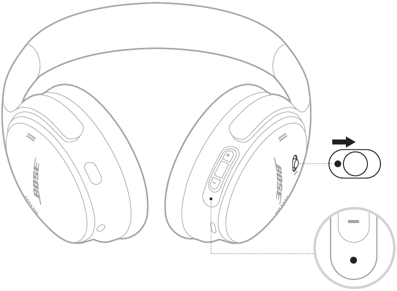 Bose - Fones de Ouvido QuietComfort - Controles - Parte 1 - Ligar Controles - Parte 1 - Ligar