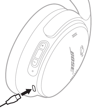 Bose - QuietComfort Headphones - Reiniciar - Passo 1 Reiniciar - Passo 1
