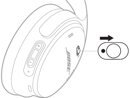 Bose - QuietComfort Headphones - Reiniciar - Passo 2 Reiniciar - Passo 2