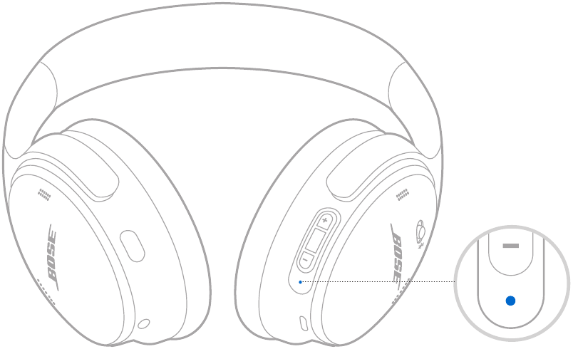 Bose - QuietComfort Headphones - Luz de status Luz de status