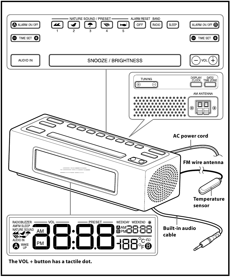 Sony - DREAM MACHINE ICF-C707 - Značajke Značajke