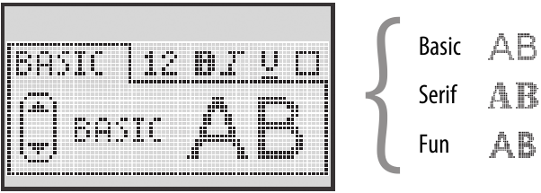 Dymo - LabelManager 360D - Font Type Font Type