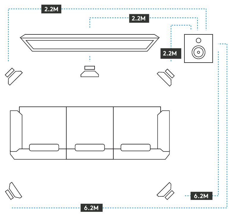 Logitech - Z607 - LONGUEUR DE CÂBLE PLUS GRANDE POUR UN PLACEMENT FLEXIBLE LONGUEUR DE CÂBLE PLUS GRANDE POUR UN PLACEMENT FLEXIBLE