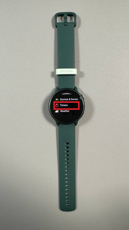 Timer auf Garmin Vivoactive 6 einstellen