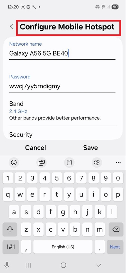 Personalizimi i cil&euml;simeve t&euml; rrjetit n&euml; Samsung Galaxy A56