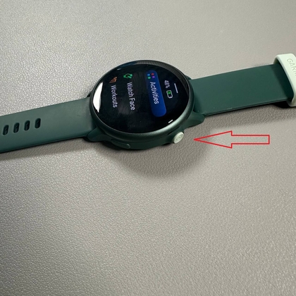 Press the upper button to access the menu