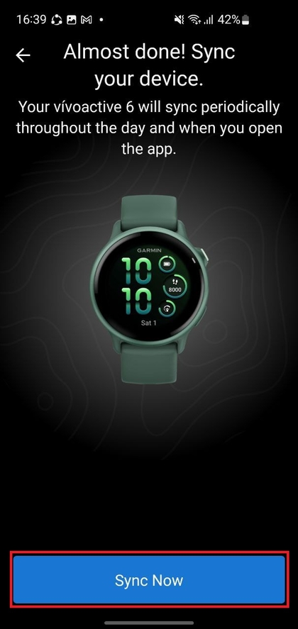 Garmin Connect uygulamasında kurulumu tamamlama