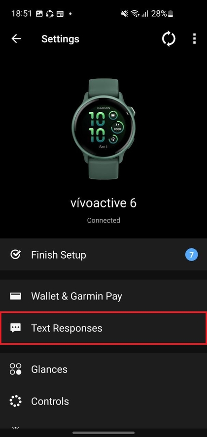 Activez les notifications d'appel dans l'application Garmin Connect