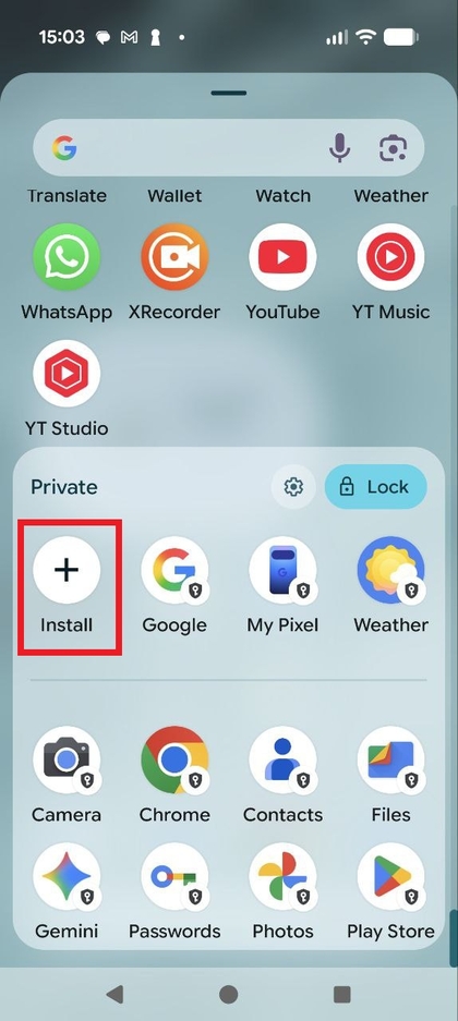 Opciones de bloqueo de aplicaciones