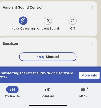 App-gr&aelig;nsefladesk&aelig;rm med 'More Info' (Mere info) knappen fremh&aelig;vet