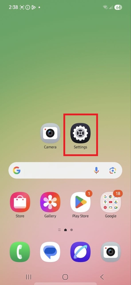 Otwieranie aplikacji Ustawienia w Samsung Galaxy A56