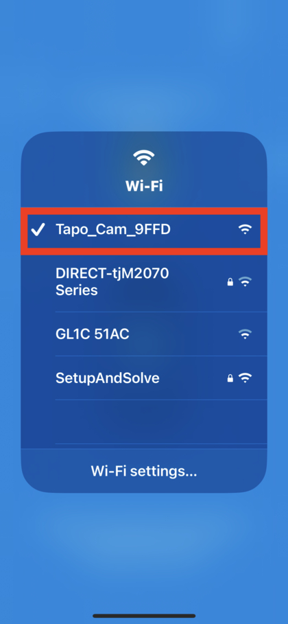 Unganisha kwenye mtandao wa Wi-Fi wa Tapo C200