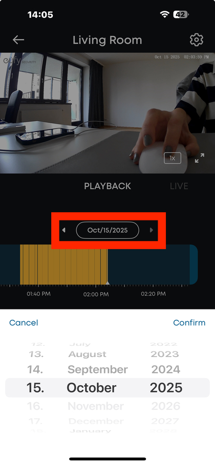 Uso de la funci&oacute;n de calendario en la aplicaci&oacute;n Eufy