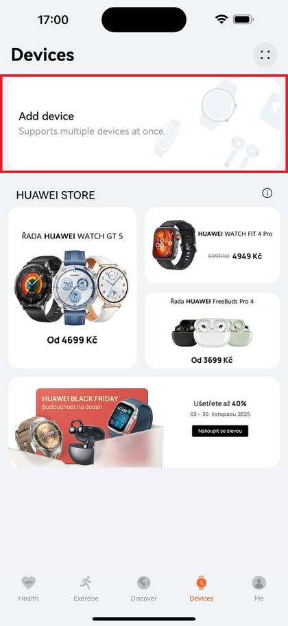Add Huawei Watch GT 6 Pro in Huawei Health App