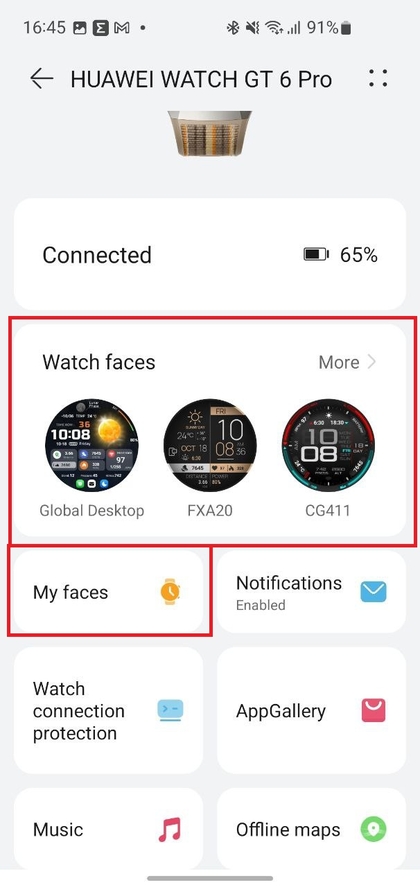 Zifferblatt in der Huawei Health App ausw&auml;hlen