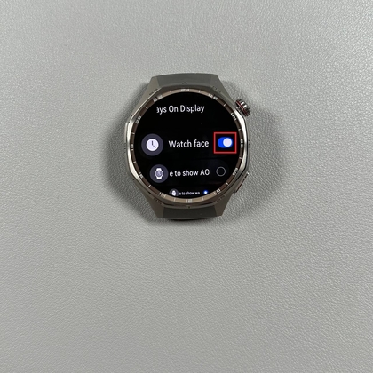 Always-On-Display-Schalter auf der Huawei Watch GT 6 Pro