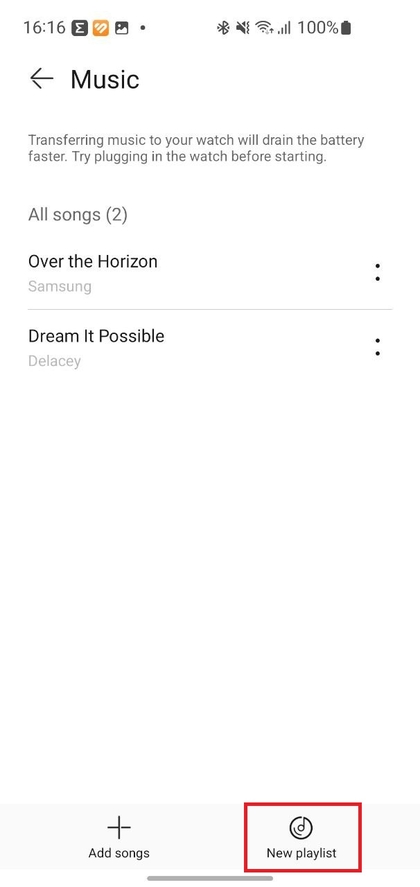 Playlists auf Huawei Watch GT 6 Pro verwalten