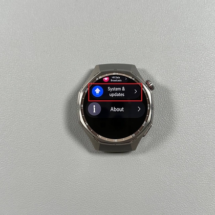 Men&uuml; System und Updates auf der Huawei Watch GT 6 Pro