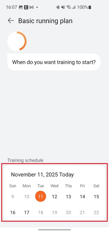 Startdatum und Dauer einstellen