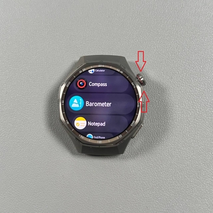 Ausw&auml;hlen von Anwendungen mit der Krone auf der Huawei Watch GT 6 Pro