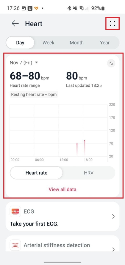 &Uuml;berpr&uuml;fung der Herzfrequenzdaten in der Huawei Health App