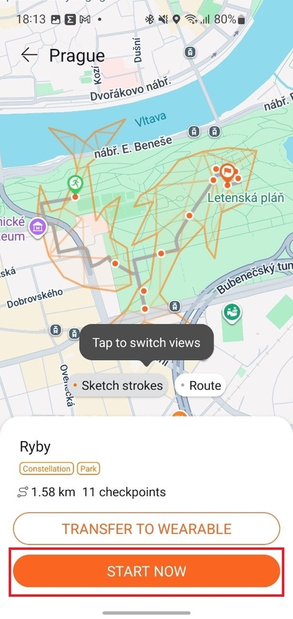 Route selecteren op Huawei Watch GT 6 Pro